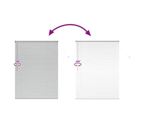 Langų Žaliuzė Su Užuolaidomis Sidabro Aliuminis