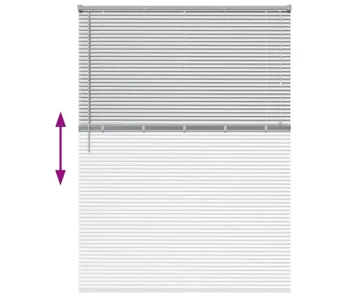 Langų Žaliuzė Su Užuolaidomis Sidabro Aliuminis