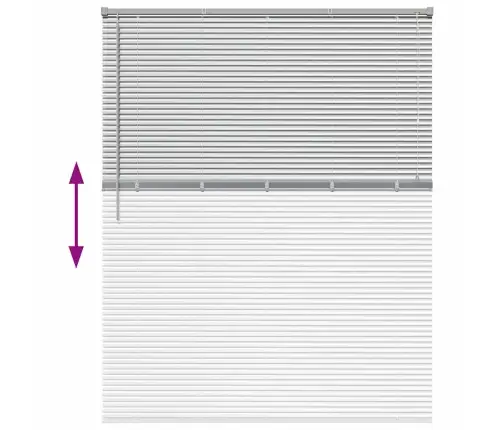 Logu Žalūzija Ar Aizkariem Cits Sudraba 80 X 130 Cm Alumīnijs Vidaxl