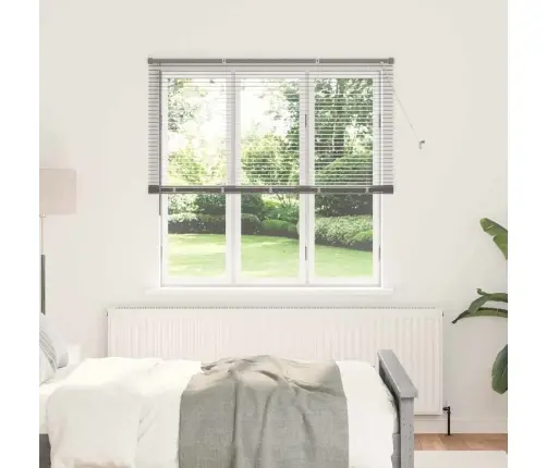 Logu Žalūzija Ar Aizkariem Cits Sudraba 80 X 130 Cm Alumīnijs Vidaxl