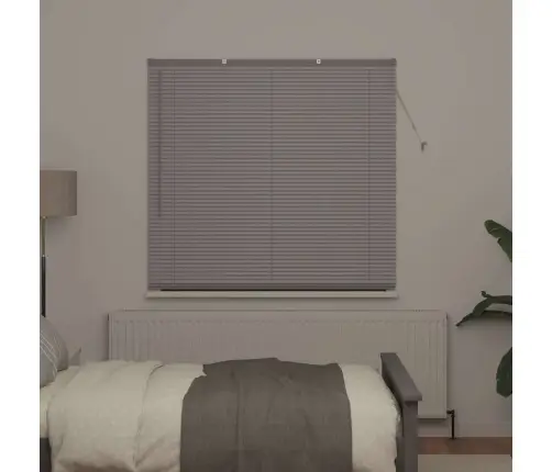 Logu Žalūzija Ar Aizkariem Cits Sudraba 80 X 130 Cm Alumīnijs Vidaxl