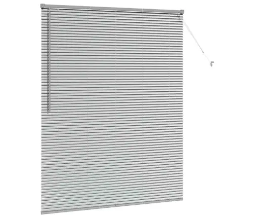 Logu Žalūzija Ar Aizkariem Cits Sudraba 80 X 130 Cm Alumīnijs Vidaxl