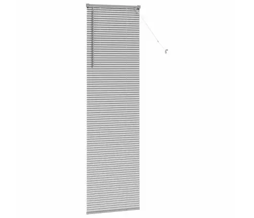 Logu Žalūzija Ar Aizkariem Cits Sudraba 80 X 130 Cm Alumīnijs Vidaxl