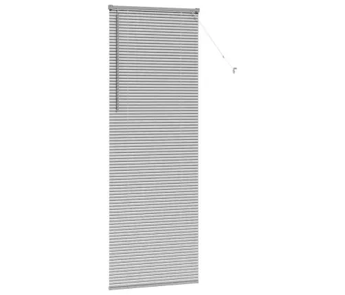 Langų Žaliuzė Su Užuolaidomis Sidabro Aliuminis