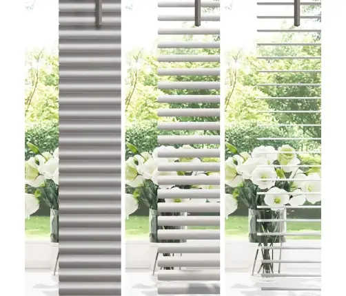 Logu Žalūzija Ar Aizkariem Cits Sudraba 80 X 220 Cm Alumīnijs Vidaxl