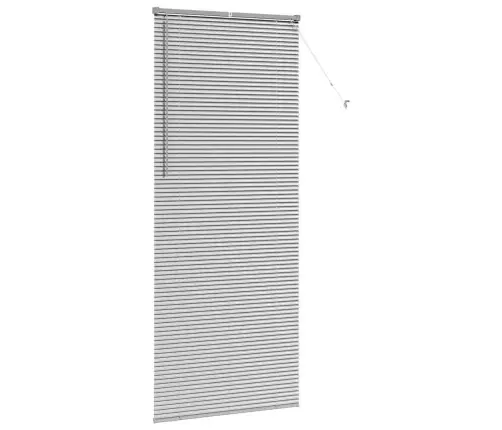 Logu Žalūzija Ar Aizkariem Cits Sudraba 80 X 130 Cm Alumīnijs Vidaxl