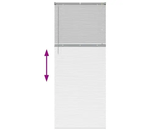 Logu Žalūzija Ar Aizkariem Cits Sudraba 80 X 130 Cm Alumīnijs Vidaxl