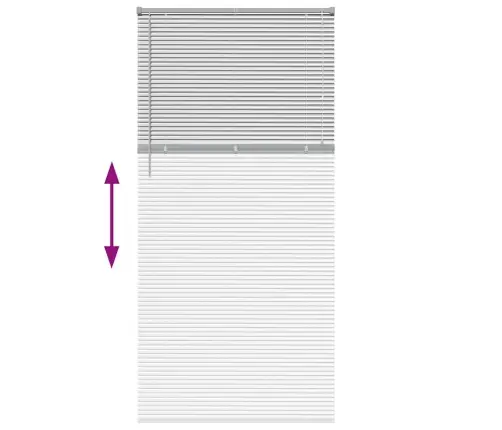 Aknarulo Kardinatega Hõbedane Alumiinium