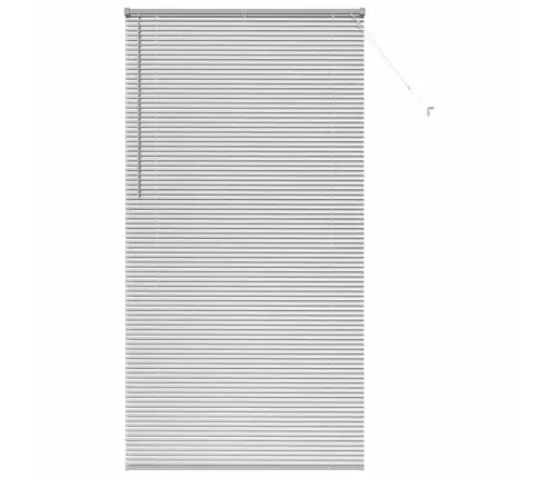 Logu Žalūzija Ar Aizkariem Cits Sudraba 110 X 220 Cm Alumīnijs Vidaxl