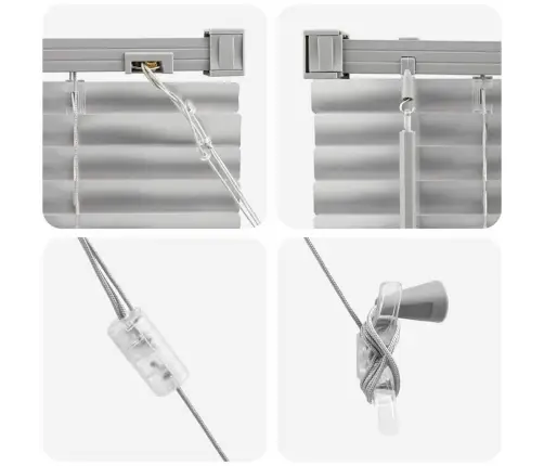 Logu Žalūzija Ar Aizkariem Cits Sudraba 120 X 220 Cm Alumīnijs Vidaxl