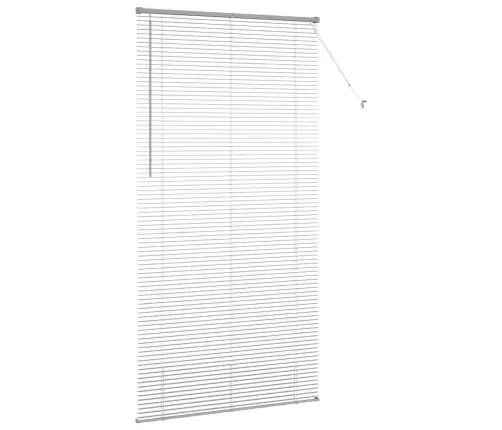 Logu Žalūzija Ar Aizkariem Cits Sudraba 120 X 220 Cm Alumīnijs Vidaxl