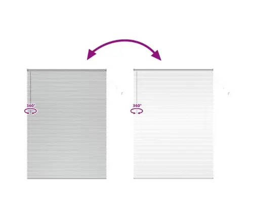 Aknarulo Kardinatega Hõbedane Alumiinium