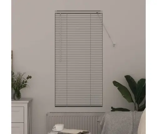 Logu Žalūzija Ar Aizkariem Cits Balta 80 X 130 Cm Alumīnijs Vidaxl