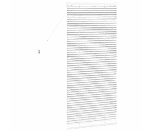 Logu Žalūzija Ar Aizkariem Cits Balta 80 X 130 Cm Alumīnijs Vidaxl