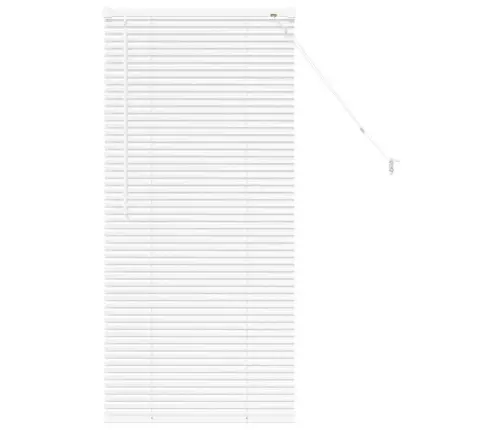 Logu Žalūzija Ar Aizkariem Cits Balta 80 X 130 Cm Alumīnijs Vidaxl
