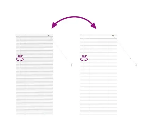 Logu Žalūzija Ar Aizkariem Cits Balta 80 X 130 Cm Alumīnijs Vidaxl