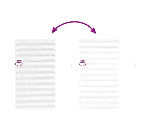 Aknarulo Kardinatega Valge Alumiinium