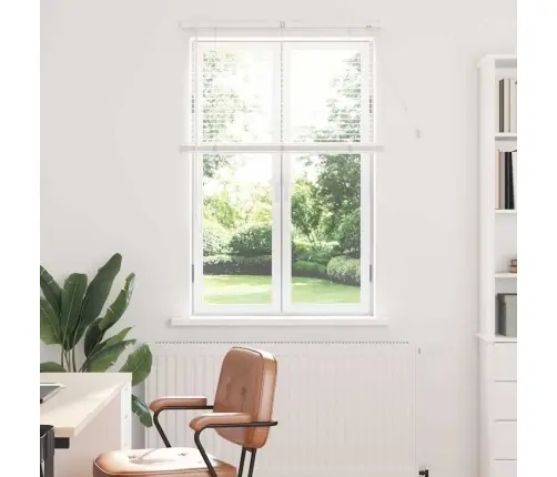 Logu Žalūzija Ar Aizkariem Cits Balta 80 X 130 Cm Alumīnijs Vidaxl