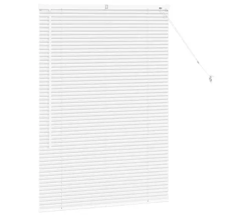 Logu Žalūzija Ar Aizkariem Cits Balta 80 X 130 Cm Alumīnijs Vidaxl