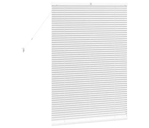 Logu Žalūzija Ar Aizkariem Cits Balta 80 X 130 Cm Alumīnijs Vidaxl