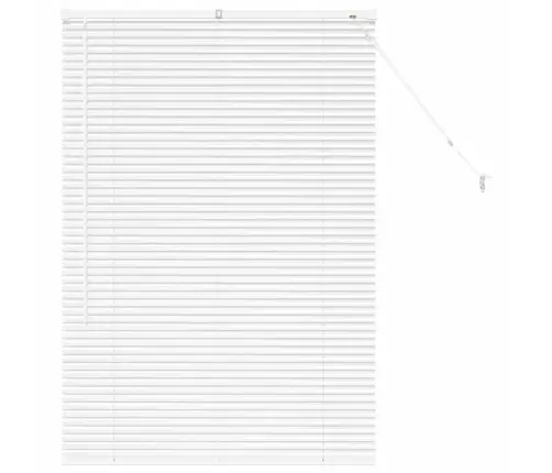 Logu Žalūzija Ar Aizkariem Cits Balta 80 X 130 Cm Alumīnijs Vidaxl