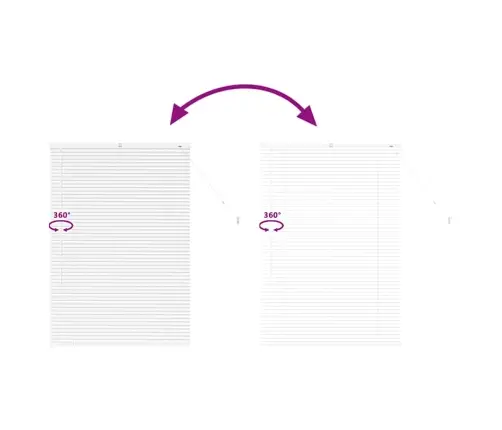 Logu Žalūzija Ar Aizkariem Cits Balta 80 X 130 Cm Alumīnijs Vidaxl