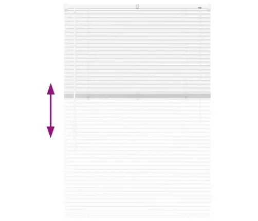 Logu Žalūzija Ar Aizkariem Cits Balta 80 X 130 Cm Alumīnijs Vidaxl