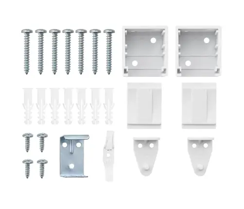 Logu Žalūzija Ar Aizkariem Cits Balta 105 X 130 Cm Alumīnijs Vidaxl