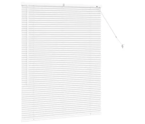 Logu Žalūzija Ar Aizkariem Cits Balta 105 X 130 Cm Alumīnijs Vidaxl