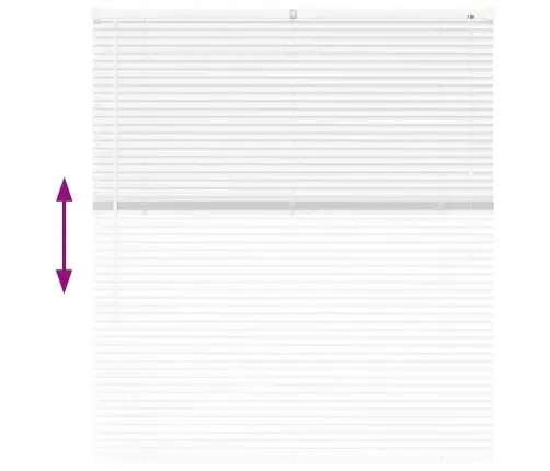 Logu Žalūzija Ar Aizkariem Cits Balta 110 X 130 Cm Alumīnijs Vidaxl