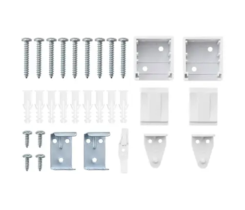 Logu Žalūzija Ar Aizkariem Cits Balta 80 X 130 Cm Alumīnijs Vidaxl