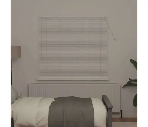 Logu Žalūzija Ar Aizkariem Cits Balta 80 X 130 Cm Alumīnijs Vidaxl