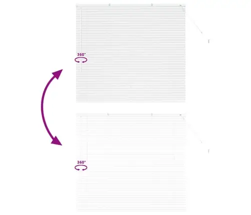 Aknarulo Kardinatega Valge Alumiinium