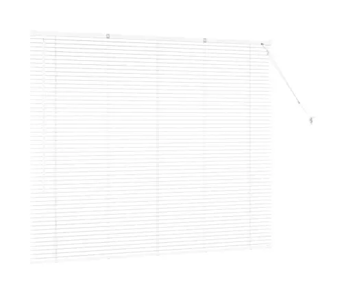 Langų Žaliuzė Su Užuolaidomis Balta Aliuminis