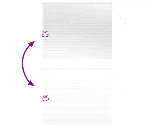 Langų Žaliuzė Su Užuolaidomis Balta Aliuminis