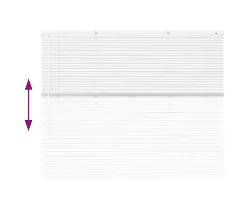 Langų Žaliuzė Su Užuolaidomis Balta Aliuminis