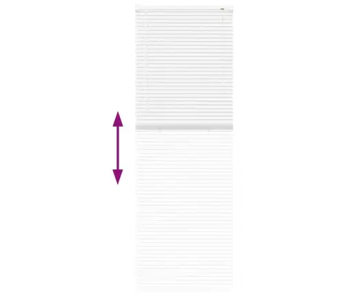 Aknarulo Kardinatega Valge Alumiinium