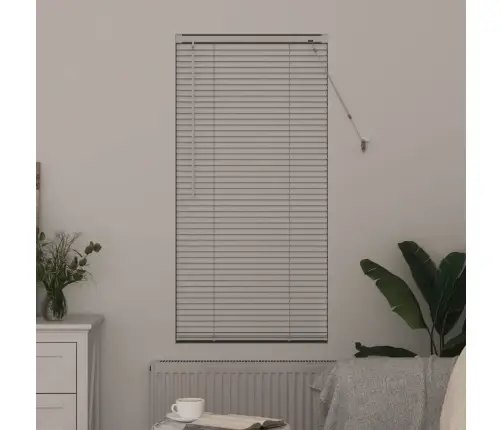 Logu Žalūzija Ar Aizkariem Cits Balta 80 X 130 Cm Alumīnijs Vidaxl