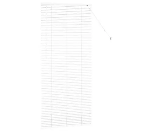 Logu Žalūzija Ar Aizkariem Cits Balta 80 X 130 Cm Alumīnijs Vidaxl