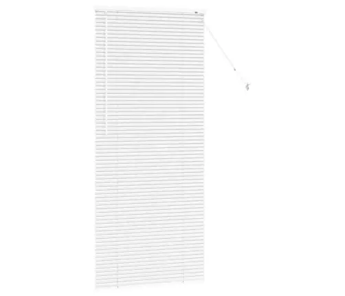 Logu Žalūzija Ar Aizkariem Cits Balta 80 X 130 Cm Alumīnijs Vidaxl