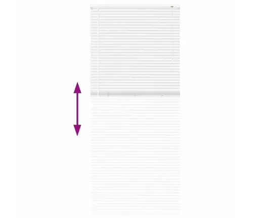 Aknarulo Kardinatega Valge Alumiinium