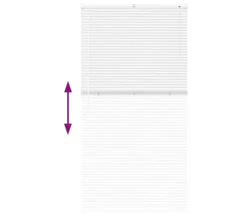 Logu Žalūzija Ar Aizkariem Cits Balta 85 X 175 Cm Alumīnijs Vidaxl