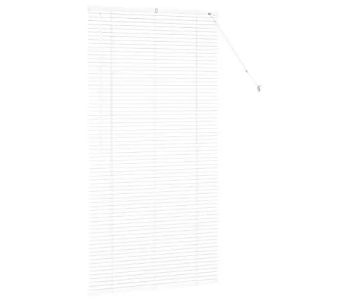 Langų Žaliuzė Su Užuolaidomis Balta Aliuminis