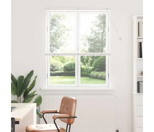 Logu Žalūzija Ar Aizkariem Cits Balta 105 X 175 Cm Alumīnijs Vidaxl