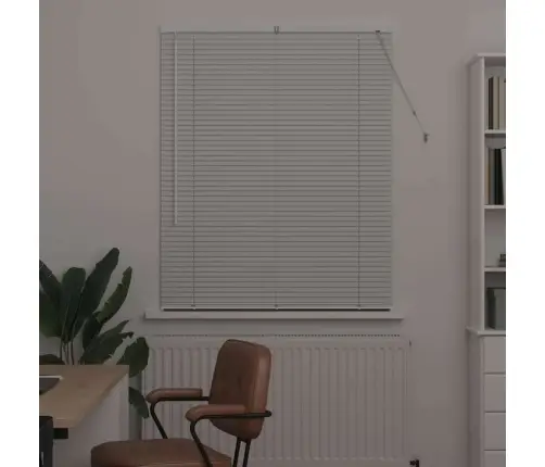 Logu Žalūzija Ar Aizkariem Cits Balta 105 X 175 Cm Alumīnijs Vidaxl