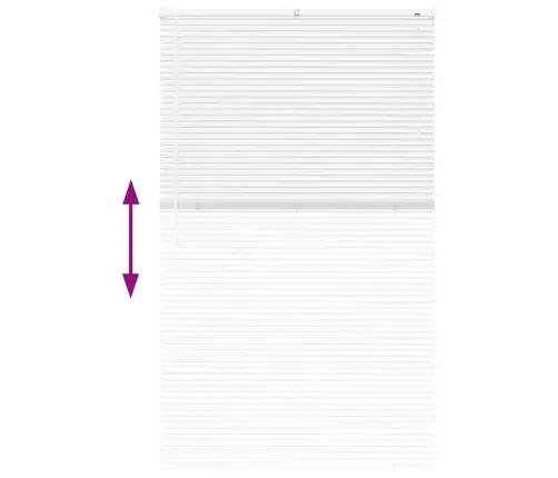 Logu Žalūzija Ar Aizkariem Cits Balta 105 X 175 Cm Alumīnijs Vidaxl
