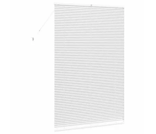 Langų Žaliuzė Su Užuolaidomis Balta Aliuminis
