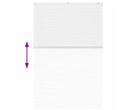 Langų Žaliuzė Su Užuolaidomis Balta Aliuminis