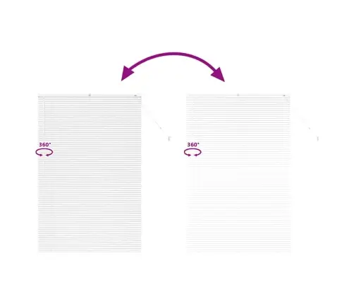 Aknarulo Kardinatega Valge Alumiinium