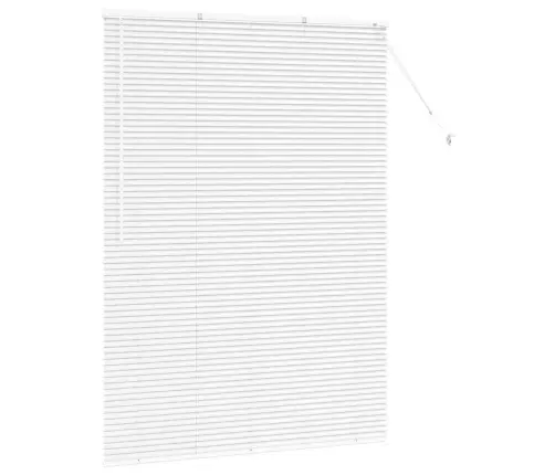 Logu Žalūzija Ar Aizkariem Cits Balta 80 X 130 Cm Alumīnijs Vidaxl